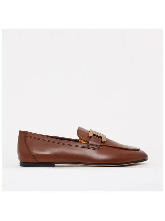 Kate Metal Logo Leather Loafers Brown - TOD'S - BALAAN 2