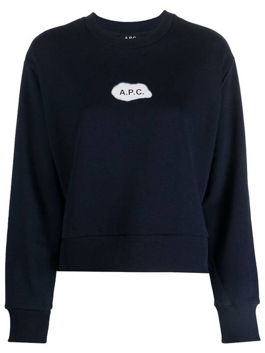 Women's Civile Logo Sweatshirt Dark Navy - A.P.C. - BALAAN 2