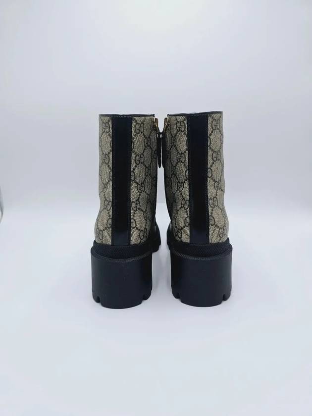 Interlocking G Supreme Canvas Middle Boots Beige - GUCCI - BALAAN 4