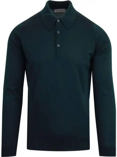 Dorset Orion Green Polo Knit - JOHN SMEDLEY - BALAAN 1