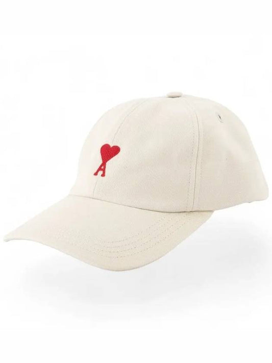 Heart Logo Beige Ball Cap UCP006 AW0041 193 - AMI - BALAAN 1