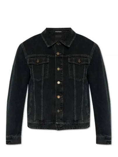 Pocket Denim Jacket Black - SAINT LAURENT - BALAAN 2