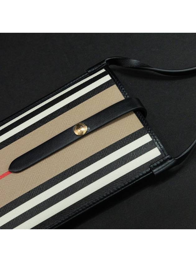 Icon Stripe Phone Case Mini Bag Beige - BURBERRY - BALAAN 5