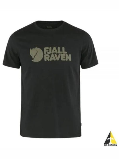 Logo Cotton Short Sleeve T Shirt Black - FJALL RAVEN - BALAAN 2