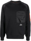 Men's Saber Crew Neck Sweatshirt Black - PARAJUMPERS - BALAAN 1