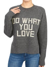 Glitter Lettering Round Neck Knit Top Grey - GOLDEN GOOSE - BALAAN 8