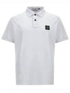 Logo Patch Polo Shirt White - STONE ISLAND - BALAAN 2