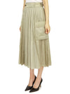 Nylon Twill Pleated Skirt Light Khaki - SACAI - BALAAN 5