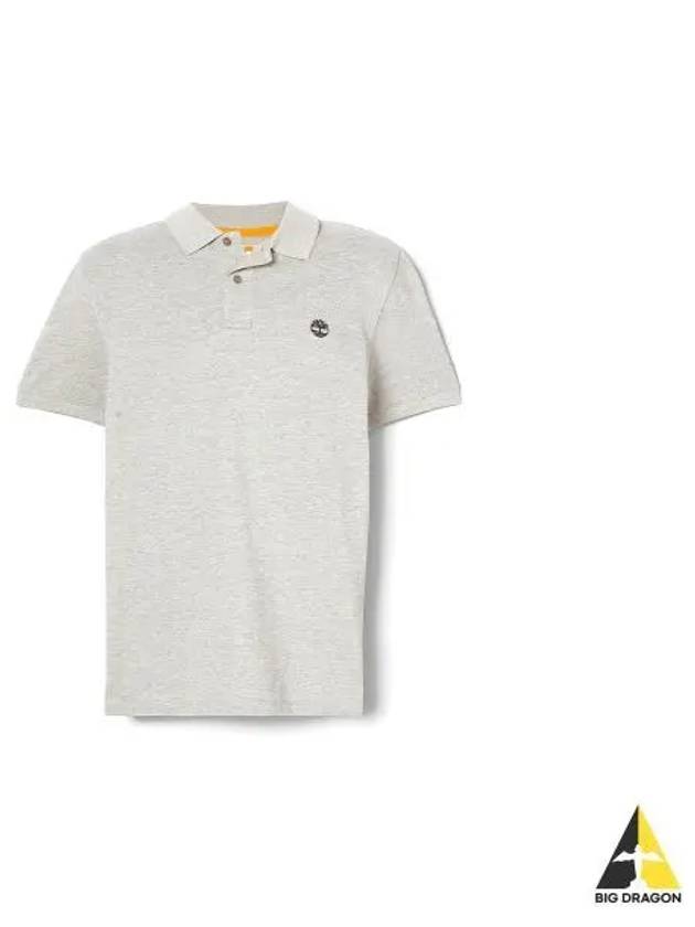 Men s small logo polo short sleeve t shirt gray TB0A24H20521 - TIMBERLAND - BALAAN 1