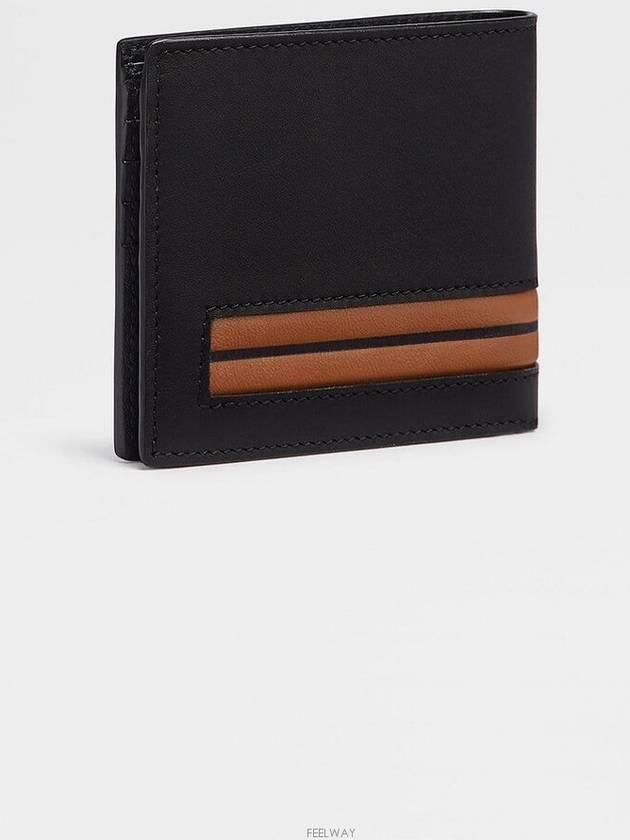 Zegna Black Smooth Leather Billfold 8cc Bicycle Wallet FREE - ERMENEGILDO ZEGNA - BALAAN 8