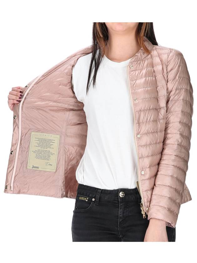 Women's Elena Slim Fit Bomber Padding Indie Pink - HERNO - BALAAN 7