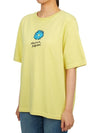 Floating Flower Cotton Short Sleeve T-Shirt Yellow - MAISON KITSUNE - BALAAN 3