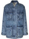 Taho Jumper Denim Jacket Light Blue - ISABEL MARANT - BALAAN 2