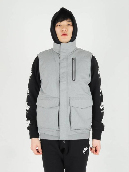 Heavy Down Vest Gray - NIKE - BALAAN.