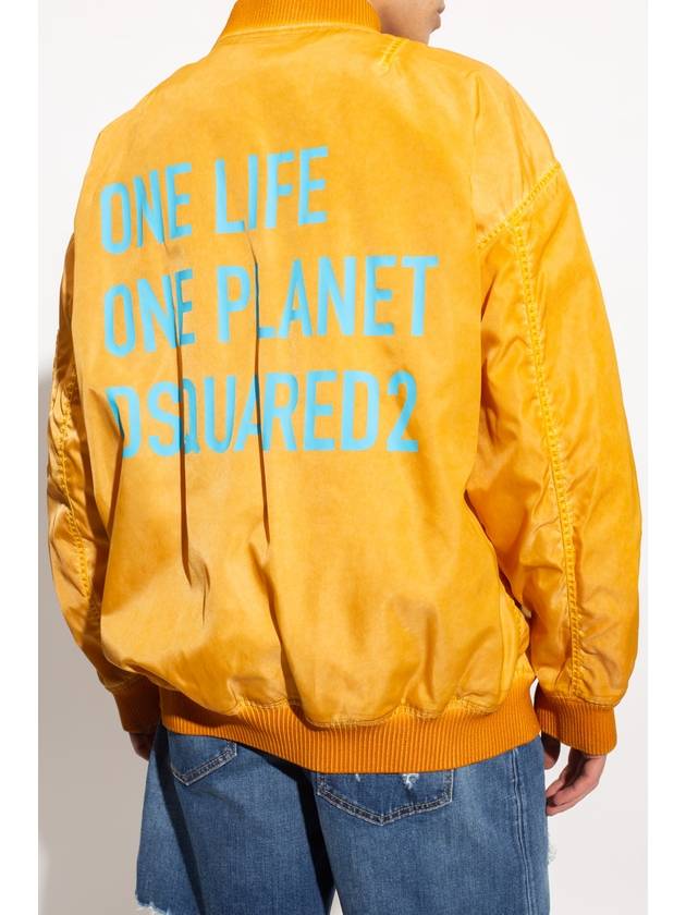 One Life Bomber Jacket Orange - DSQUARED2 - BALAAN 9