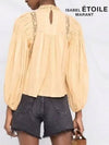 Women's Jessie Puff Sleeve Blouse Honey - ISABEL MARANT ETOILE - BALAAN.