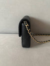 Classic chain mini bag snap caviar black gold AP3259 - CHANEL - BALAAN 4