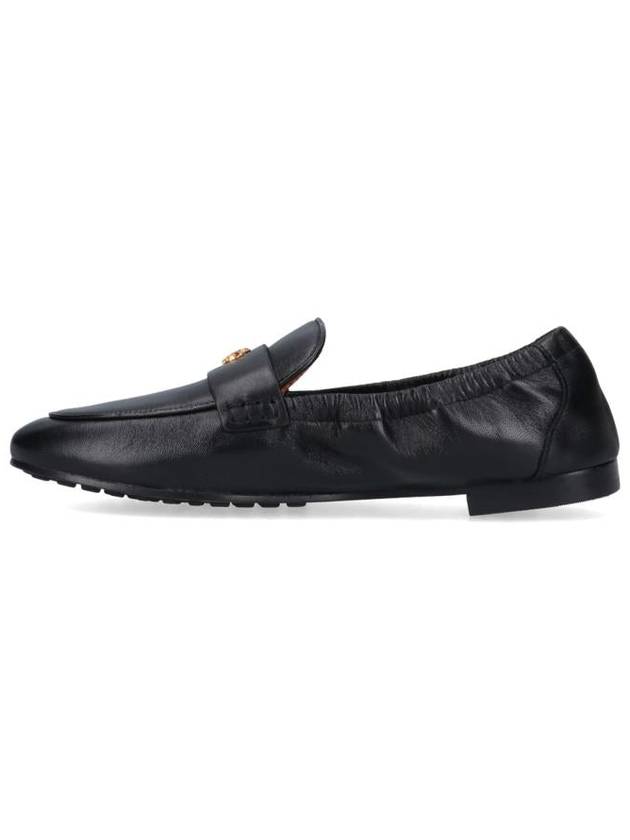 Ballet Double T Napa Leather Loafers Black - TORY BURCH - BALAAN 4