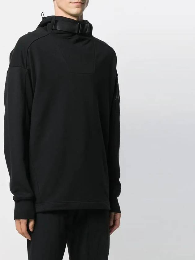 11Th Anniversary Wappen Strap Hoodie Black - CP COMPANY - BALAAN 4