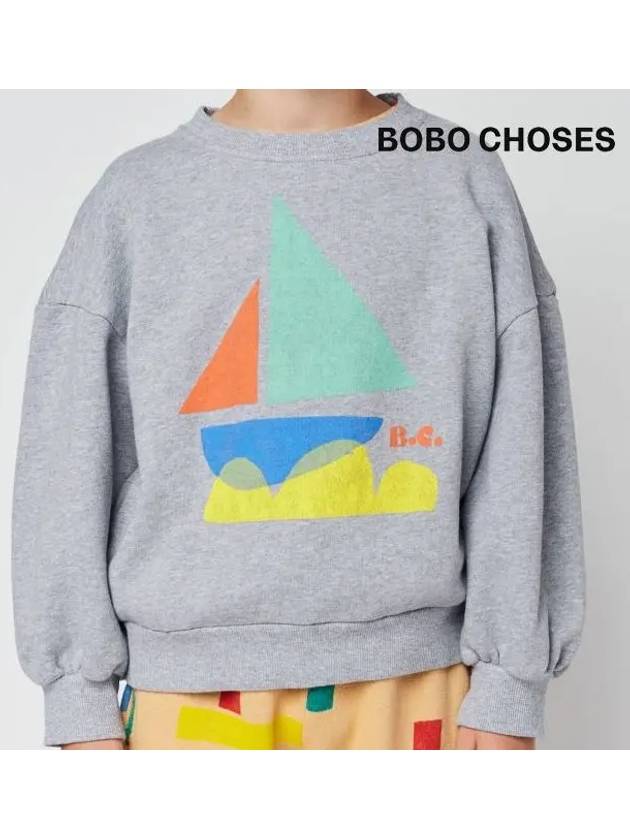 Kids Boat Sweat Sweatshirt 123AC037 910 - BOBO CHOSES - BALAAN 5