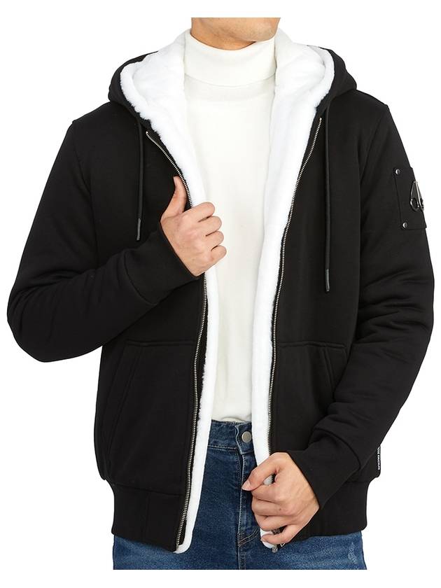 Classic Bunny Zip Up Hoodie White Lining Black - MOOSE KNUCKLES - BALAAN 7