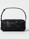 Brick Cassette Intrecciato Small Shoulder Bag Black - BOTTEGA VENETA - BALAAN 3