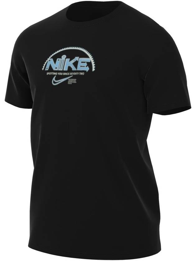 Fitness Short Sleeve T-Shirt Black - NIKE - BALAAN 2