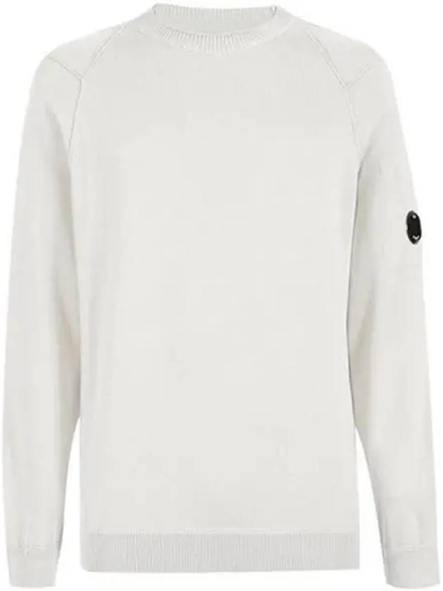 Men's Lens Wappen Long Sleeve Knit Top White - CP COMPANY - BALAAN 2