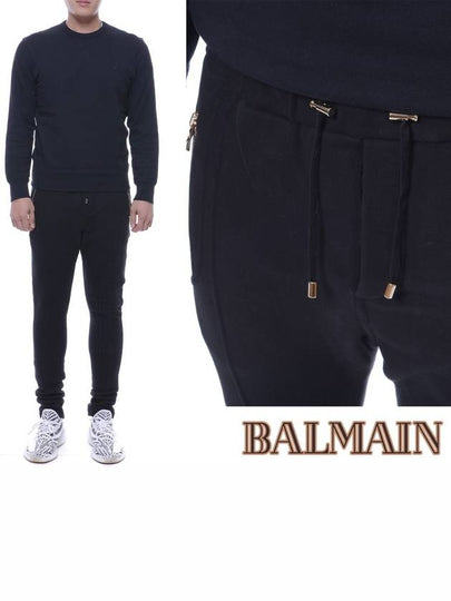 Cotton Track Pants Black - BALMAIN - BALAAN 2