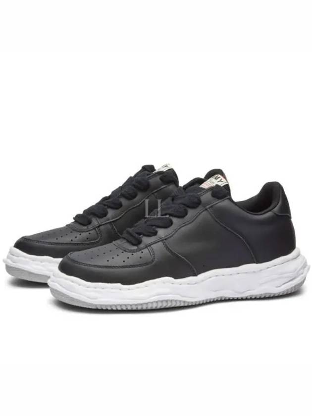 24 A07FW702 Black Wayne Leather Low Sneakers - MIHARA YASUHIRO - BALAAN 1