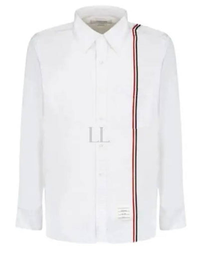 RWB Stripe Cotton Shirt White - THOM BROWNE - BALAAN 2