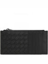 Intrecciato Zipper Card Wallet Black - BOTTEGA VENETA - BALAAN 2