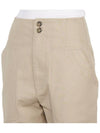 Pralunia High Rise Crop Pants Beige - ISABEL MARANT - BALAAN 11