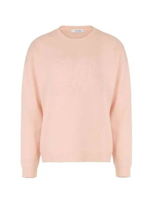 Aster M Logo Cashmere Knit Top Nude - MAX MARA - BALAAN 2