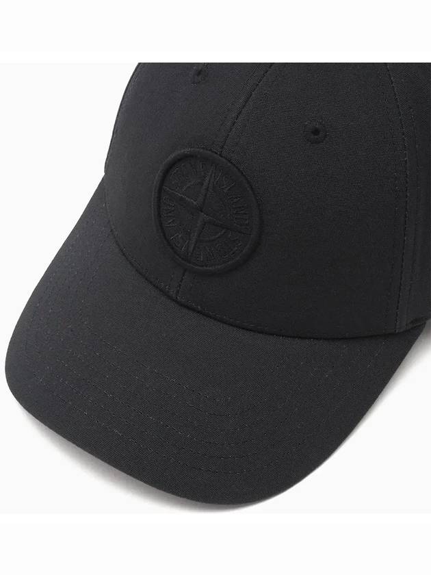 6 Panel Ball Cap Black - STONE ISLAND - BALAAN 5