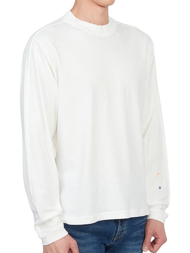 Shadow Project Interlock Mako Cotton Long Sleeve T-Shirt White - STONE ISLAND - BALAAN 4