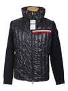 Hidden Logo Padded Cardigan Navy - MONCLER - BALAAN 2