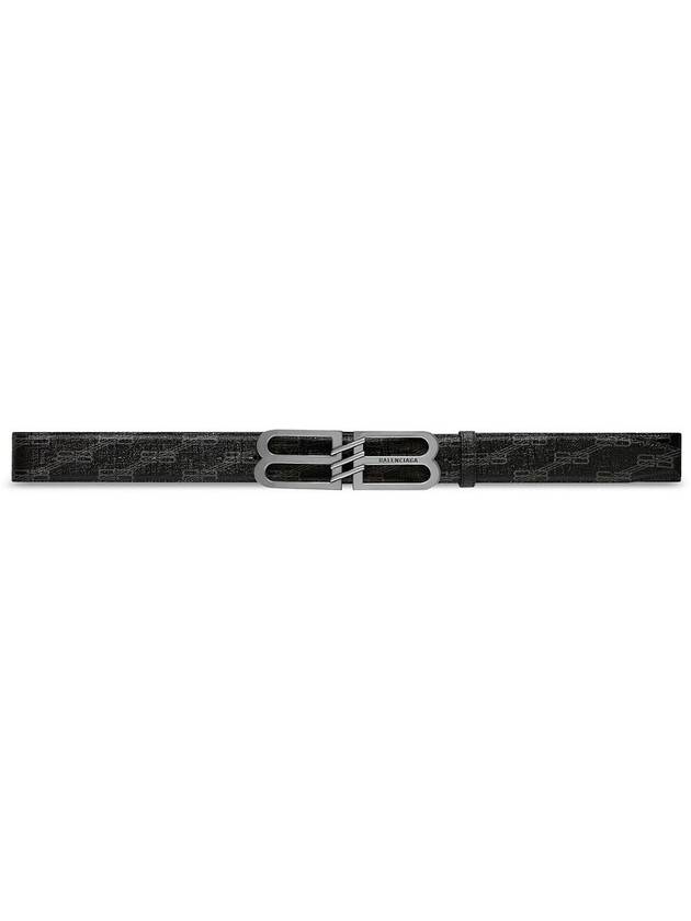 silver BB signature monogram canvas belt black - BALENCIAGA - BALAAN.