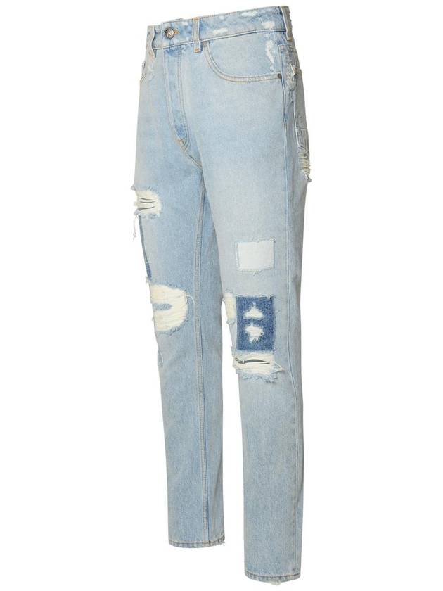 Denim Straight Pants PMYA039S24DE N001 4003 BLUE - PALM ANGELS - BALAAN 3