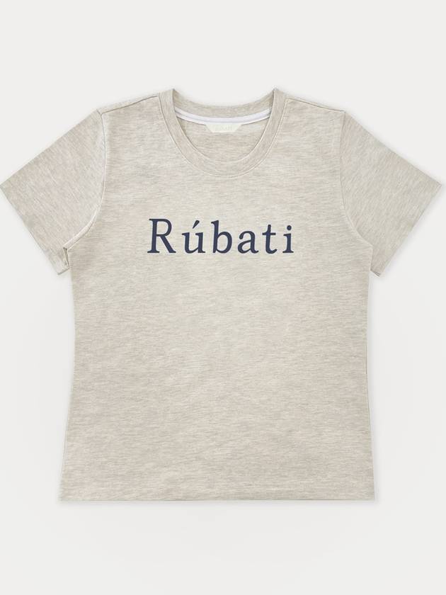 Serif Logo Tshirt OATMEAL - RUBATI - BALAAN 5