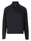 Light Fleece Half Zipped Sweatshirt Black - CP COMPANY - BALAAN 2