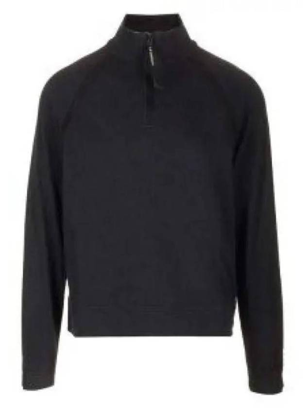 Light Fleece Half Zipped Sweatshirt Black - CP COMPANY - BALAAN 2