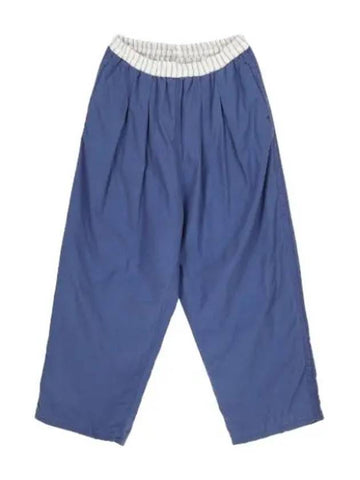 Cotton Twill Cropped Pants Cobalt Blue - MAISON MARGIELA - BALAAN 1