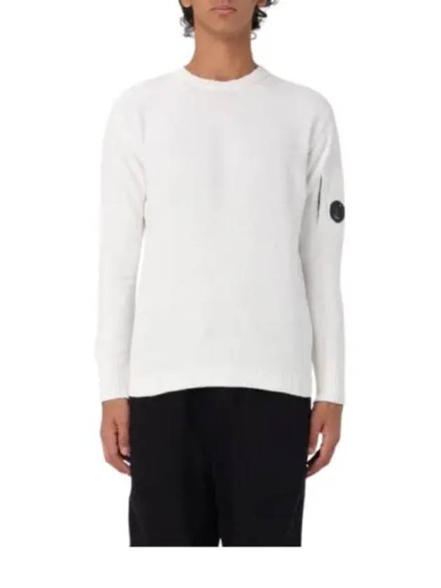 Cotton Chenille Crewneck Knit Top White - CP COMPANY - BALAAN 2