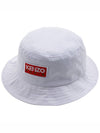 Logo Paris Sun Patch Cotton Bucket Hat White - KENZO - BALAAN 11