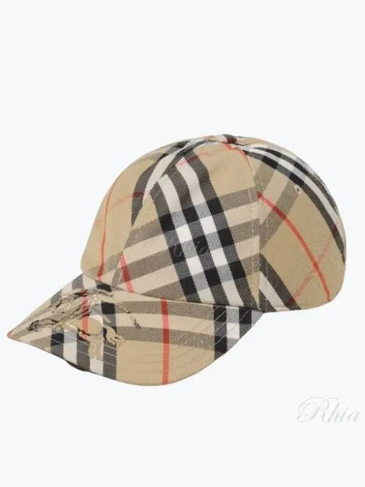 Vintage Check Base Ball Cap Beige - BURBERRY - BALAAN 2