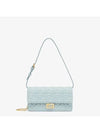 FF Baguette Nappa Leather Long Wallet Light Blue - FENDI - BALAAN 1