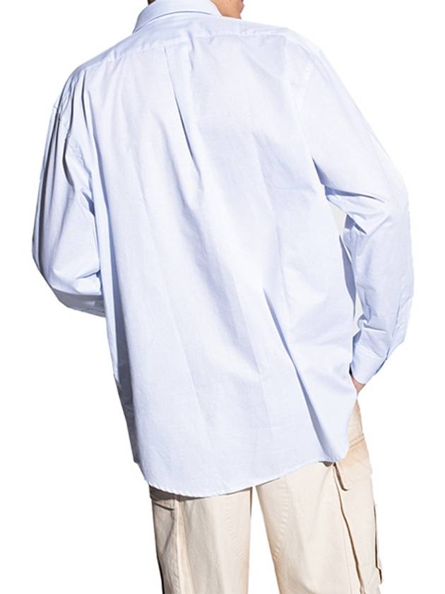 logo cotton long-sleeve shirt - ACNE STUDIOS - BALAAN.