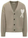 De Coeur Logo Wool Cardigan Green - AMI - BALAAN 2