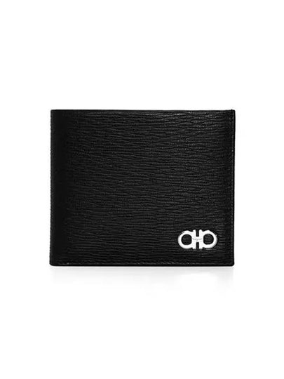 Gancini Half Wallet Black - SALVATORE FERRAGAMO - BALAAN 2